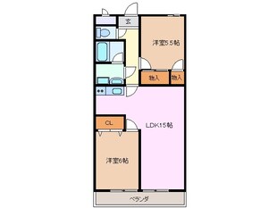 赤堀駅 徒歩8分 3階の物件間取画像